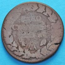 Франция 5 сантимов 1796-1800 год. Монетный двор Мец.