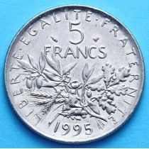 Франция 5 франков 1995 год.