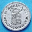 Монета Франции 5 сантимов 1922 год. Нотгельд.