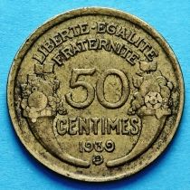 Франция 50 сантимов 1939 год. В.