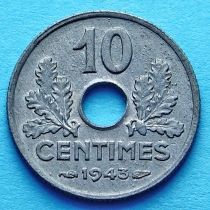 Франция 10 сантимов 1943 год.  KM# 903
