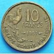 Монета Франции 10 франков 1950-1958 год. Монетный двор Париж.