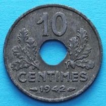 Франция 10 сантимов 1942 год. KM# 898