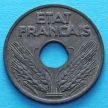 Монета Франции 10 сантимов 1942 год.