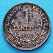 Монета Франции 1 сантим 1903 год.