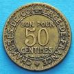 Монета Франции 50 сантимов 1921 год.