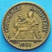 Монета Франции 50 сантимов 1921 год.