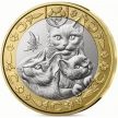 Монета Франция 5 евро 2025 год. Кошка. Блистер