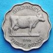Монета Гернси 3 пенса 1956 год.