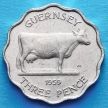 Монета Гернси 3 пенса 1959 год.