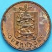 Монета Гернси 1 дубль 1885 год.
