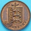 Монета Гернси 1 дубль 1889 год.