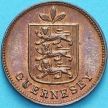 Монета Гернси 1 дубль 1899 год.
