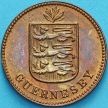 Монета Гернси 1 дубль 1933 год.