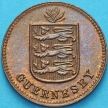 Монета Гернси 1 дубль 1938 год.