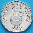 Монета Гернси 20 пенсов 1982 год. Молочник.