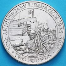 Гернси 2 фунта 1995 год. 50 лет освобождения Нормандских островов