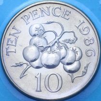 Гернси 10 пенсов 1986 год. BU