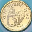 Монета Гернси 1 фунт 1985 год. BU Монета Гернси 1 фунт 1985 год. BU