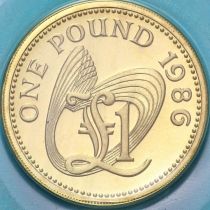 Гернси 1 фунт 1986 год. BU