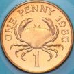 Монета Гернси 1 пенни 1986 год. BU