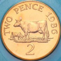 Гернси 2 пенса 1986 год. BU