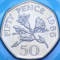 Гернси 50 пенсов 1986 год. BU