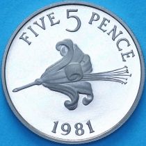 Гернси 5 пенсов 1981 год. Пруф