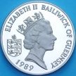 Монета Гернси 2 фунта 1989 год. Генрих I Боклерк. Пруф