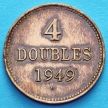 Монета Гернси 4 дубля 1949 год.