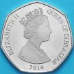 Монета Гибралтар 50 пенсов 2016 год. Магот.