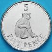 Монета Гибралтар 5 пенсов 2011 год. Обезьяна.
