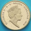 Монета  Гибралтар 1 фунт 2018 год. Дом Гибралтара в Лондоне. СB