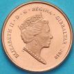 Монета Гибралтар 1 пенни 2018 год. Дом Гибралтара в Лондоне.