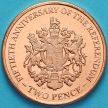 Монета Гибралтар 2 пенса 2017 год. 50 лет референдуму