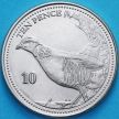Монета Гибралтар 10 пенсов 2020 год. Куропатка. АА.