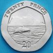 Монета Гибралтар 20 пенсов 2020 год. АА. Дельфины.