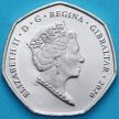 Монета Гибралтар 50 пенсов 2020 год. АА. Стеклянная обзорная площадка Skywalk.