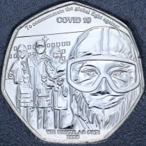 Гибралтар 50 пенсов 2020 год. Борьба с эпидемией Covid-19
