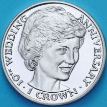 Гибралтар 1 крона 1991 год. Леди Диана