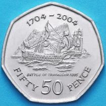 Гибралтар 50 пенсов 2004 год. 300 лет захвату Гибралтара