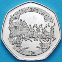 Гибралтар 50 пенсов 2008 год. Рождество