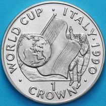 Гибралтар 1 крона 1990 год. ЧМ по футболу. №1