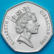 Монета Гибралтар 50 пенсов 1995 год. Дельфины. KM# 39