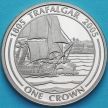 Монета  Гибралтар 1 крона 2005 год. Парусник HMS Victory.
