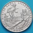 Монета  Гибралтар 1 крона 1993 год. Олимпиада, лыжные гонки.