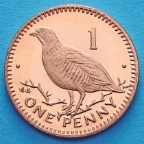 Гибралтар 1 пенни 2000 год. Берберийская куропатка.