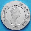 Монета Гибралтара 20 пенсов 2016 год. Иберис гибралтарский.