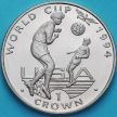 Монета  Гибралтар 1 крона 1994 год. ЧМ по футболу. Игрок бьет головой.