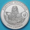 Монета  Гибралтар 1 крона 2009 год. Научные открытия. Ньютон.